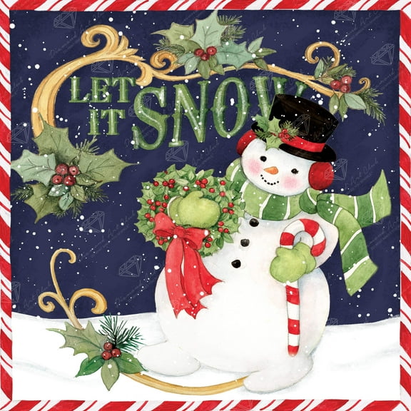 DIAMOND ART CLUB Snowman (Let It Snow) Diamond Painting Kit
