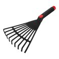 thumbnail image 1 of Minkissy Small Garden Rake Hand Cultivator with Flat Handle Black 1Pcs, 1 of 8