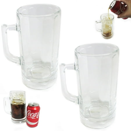 Souvenir Stein - 2 Pc Beer Glass Mug Freezer Frosty 20 oz Cold Stein Chilled Frozen Drink Cup Bar