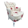 thumbnail image 2 of Sillón Individual Vintage MARDAM Terciopelo Flor Roja, 2 of 3