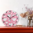 thumbnail image 2 of 10 Inch Valentine's Day Heart Wall Clock, Silent Non Ticking Battery Operated Round Clock for Kitchen Office School Home Decorative, 2 of 7