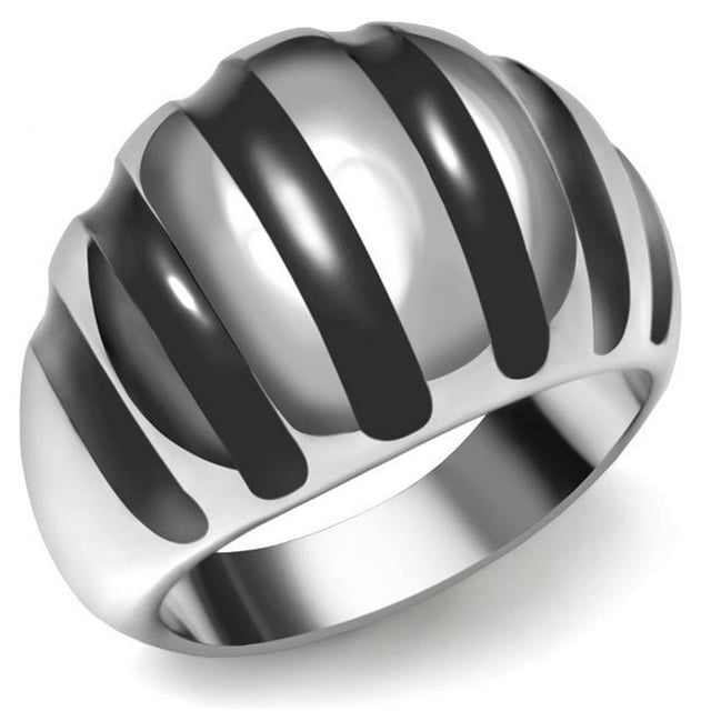 Bague en Acier Inoxydable Très Polie Sans Placage Sans Stone, Taille 10