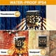 thumbnail image 4 of Lámpara de valla LED para jardín | Lámpara de pared decorativa con energía solar | Diseño hueco | Blanco cálido 8 LED | Resistente al agua para exteriores IP54 | para patio | Encendido/apagado, 4 of 7