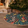 thumbnail image 5 of Sikiie Mushrooms And Flowers Nativity Christmas Tree Skirt, Jesus Christian Winter Holiday Tree Mat Decoration(30-48IN)30", 5 of 6