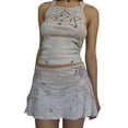 thumbnail image 3 of Michellecmm  Women Summer Casual Tank Tops Star Embroidered Sleeveless Crop Tops, 3 of 5