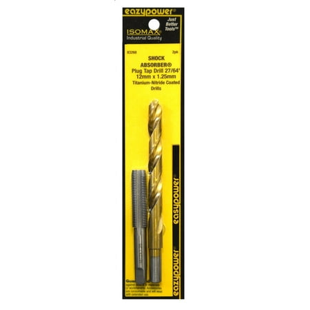 

7657463 TAP & TITANIUM DRILL SETS 2 PIECE SHOCK ABSORBER Size=12MM-1.25 Drill Size=#27