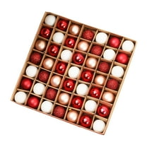 Cheapark 49-Piece 1.18 Inch Boxed Christmas Balls - Electroplated Plastic Painted Hanging Ornaments, Bright Sparkling Decor for Tree Scene Layout