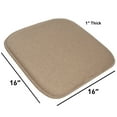 thumbnail image 4 of Charlotte Jacquard Cover Memory Foam Chair Pads 6 Pack Taupe, 4 of 6