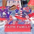 thumbnail image 5 of CSCHome Independence Day 4th of July Wooden Table Centerpiece National Day Wood Letter Sign Home of Decoration, 5 of 5