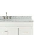 thumbnail image 4 of Ariel Hamlet 67 Inch Single Rectangle Sink Vanity With Carrara White Marble Countertop W/ 0.75 Edge In White, 4 of 11