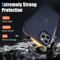 thumbnail image 4 of for iPhone 15 Pro Max Case, Magnetic iPhone 15 Pro Max Phone Case [Compatible with MagSafe] Translucent Matte Back Slim Shockproof Military-Grade Protection Anti-Fingerprint Cover, Dark Blue, 4 of 13