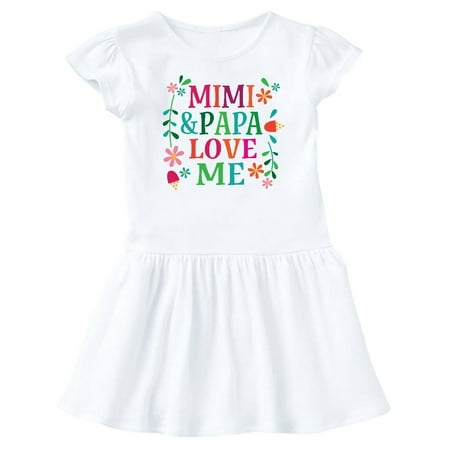 

Inktastic Mimi And Papa Love Me Gift Baby Girl Dress