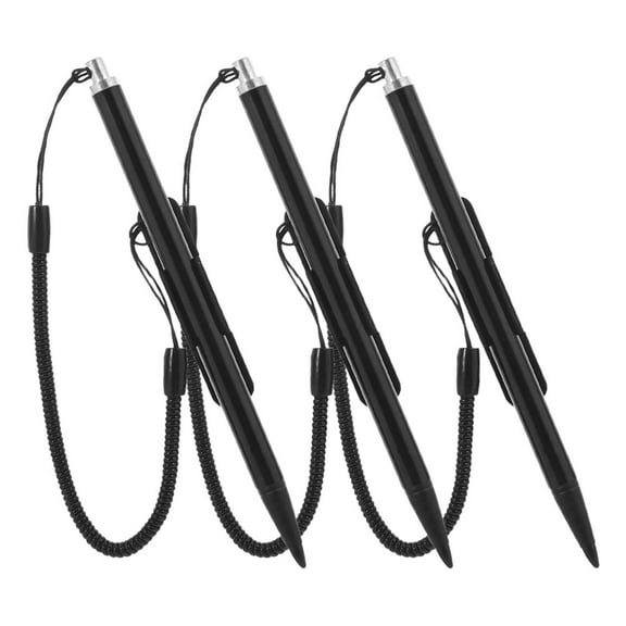 Masteelf 3 Pcs Portable Spring Rope Stylus Pen Touchscreen Stylus Pen Resistive Touch Pen With Pen Holder For Drawing Sketching And Note-Taking