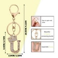 thumbnail image 4 of Stylish Metal Alphabet Letter Keychain Fashion Jewelry Accessory for Bags and Personal Items with Exquisite Encrusted Detailing, 4 of 4