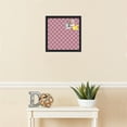 thumbnail image 3 of PinPix 15x15 Custom Cork Bulletin Board  Poster Board Has a Fabric Style Canvas Finish, Framed in Stylish Pink Pattern, by ArtToFrames (PinPix-470), 3 of 5