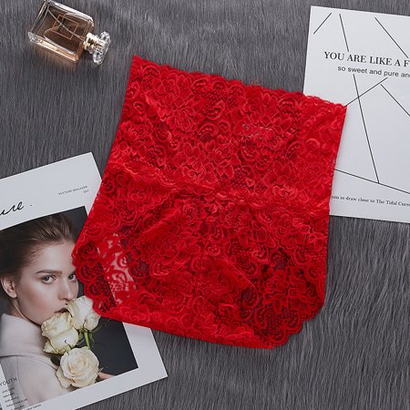 

3 Pack Women Sexy Hollow Lace Underwear Brief Plus Size Hollow Lace Panties High Waist Hipster Panties