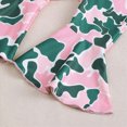 thumbnail image 7 of Paguaki Outfits Baby Girl Deer Print Ruffle Short Sleeve Romper Bodysuit Camo Bell Bottom Pants Headband 3-Piece Set Infant Size 3 6 Months, 7 of 7