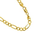 thumbnail image 2 of 10k Solid Yellow Gold 5.35 mm Figaro Chain Bracelet Necklace 8" 18" 20" 22" 24" 30" Lobster Claw Clasp - 19.2gr., 2 of 5