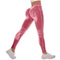 thumbnail image 2 of Maqroz Jeggings for Women with Pockets Tummy Control Butt Lifting Elastic High Waisted Jeans Yoga Pants Scrunch Leggings Seamless Stretchy Denim Pants Pink L, 2 of 5