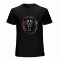 thumbnail image 1 of Lion T-shirt Lion Unisex T-shirt Unisex tees Casual Cotton Colorful Printing, 1 of 5