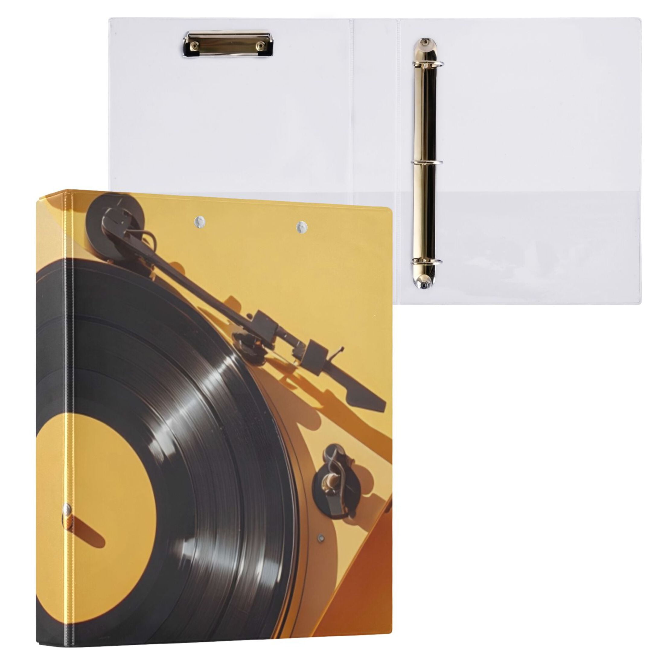 Vintage Cd Bread 3 Ring Binders 1.5 inch Hardcover File Folders with Interior Pockets A4 Size Organizer for School Office Hospital