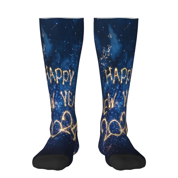 Balery Beautiful New Year 2024 Calcetines novedosos Calcetines deportivos Calcetines hasta la rodilla Calcetines de algodón Calcetines originales y geniales