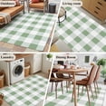 thumbnail image 5 of Sage Green Checkered Area Rug 4x6 FT, Non Slip Kids Room Carpet, Green White Buffalo Plaid Washable Soft Floor Carpet Non-Shedding Throw Rug for Dorm Kitchen Study Room Home Office Bedside, 5 of 9
