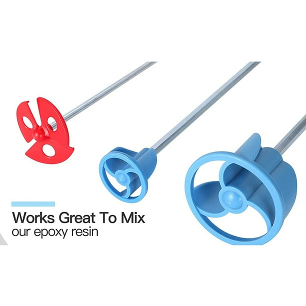 Pack of 3 Paint, Epoxy Resin, Mud&Ceramic Glaze Mixer Paddle Blades