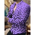 thumbnail image 1 of Camisa de hombre con solapa y estampado geométrico a cuadros para exteriores, informal, de manga larga, con botones, ropa de diseñador, informal y cómoda, 1 of 6