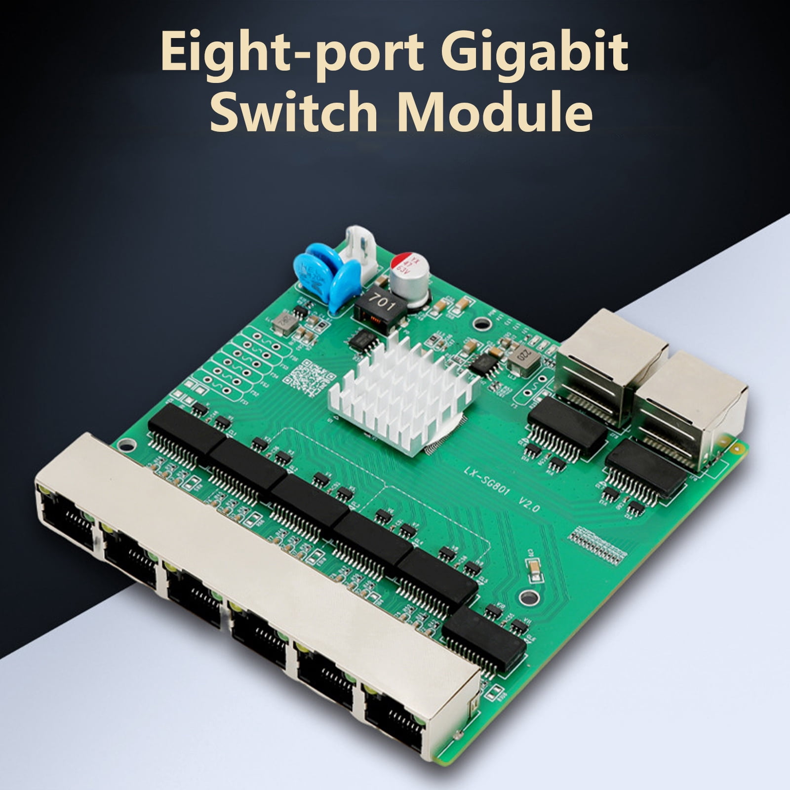 1000M RJ45 8 Port Gigabit Ethernet Networking Switches Supports 10/100/1000Mbps And 48V POEs Power