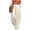 Beige-Pants for Women, variant on FNFYFH Plus Size Baggy Pants for Women Spring Summer Cotton Linen Harem Pants Drawstring Wide Leg Barrel Pants