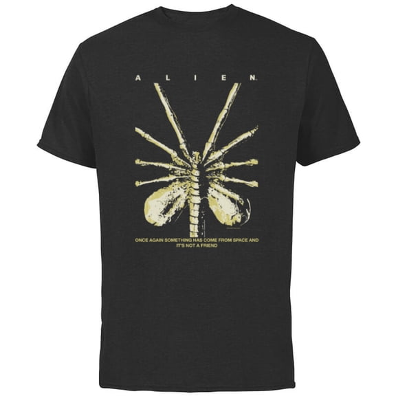 Alien 45th Anniversary Facehugger 1979 Movie Poster Space - Short Sleeve Cotton T-Shirt for Adults - Customized-Black