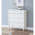thumbnail image 2 of Comfort Pointe Jillian White Wood Five-Drawer Modern Style Chest, 2 of 8