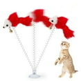 thumbnail image 3 of HEVIRGO 3Pcs Pet Cats Kitten Funny Spring Suction Cup Feather Mouse Elastic Scratch Toys, 3 of 11
