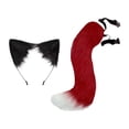 thumbnail image 2 of Conjunto de orejas y cola de , disfraz para fiestas temáticas de celebraciones navideñas., 2 of 9