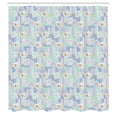 thumbnail image 3 of Ambesonne Abstract Shower Curtain, Floral Pattern Pastel Art, 69"Wx70"L, Pale Seafoam Multicolor, 3 of 5