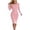 Pink, variant on Tqcoqu Women's Off The Shoulder Midi Bodycon Dress,Long Sleeve Fold Over Neck Slim Fit Sheath Cocktail Dress