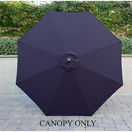 Formosa Covers 9ft Umbrella Replacement Canopy 8 Ribs in Navy (Canopy Only)