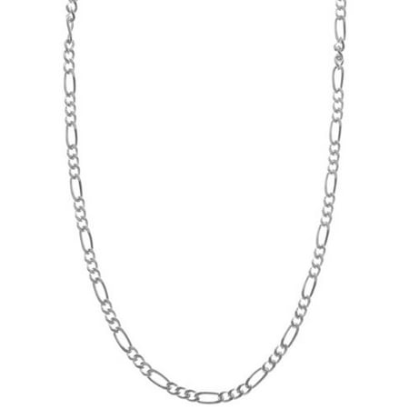 - Solid Sterling Silver 2.2mm 6 Gauge Men's Italian Figaro Chain 7” inch Bracelet