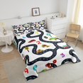 thumbnail image 4 of Erosebridal Colorful Car Bedding Queen Comforter Set, Traffic Line Down Comforter, Cartoon Truck Decor, Reversible 3-Piece, 4 of 8