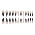 thumbnail image 1 of AMERTEER  Long-Length Aritificial Nails Black Gradient Fake Nails with Colorful Shimmering Powder Classic Cuspidal Head False Nails Manicure Nails Set for Home DIY Jelly Glue, 1 of 6