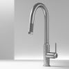 Open Box VIGO Hart Arched Single Handle Pull-Down Spout Kitchen Faucet in Stainless Steel