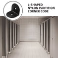 thumbnail image 3 of KONTONTY 12pcs Adjustable Corner Bracket L Shape Black Nylon For Public Restroom Stability, 3 of 8