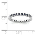 thumbnail image 5 of 925 Sterling Silver Stackable Expressions Created Sapphire Ring Size: 10; for Adults and Teens; for Women and Men, 5 of 5