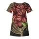 thumbnail image 3 of Blusa informal con estampado de botones y cuello en V de manga corta a la moda para mujer Pompotops  qwe23170, 3 of 4