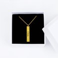 thumbnail image 3 of Personalized Women's Stainless Steel Gold Vertical Bar Name Necklace Custom Made Birthday Gift for Girlfriend Engravable Gift for Mom Free Jewelry Gift Box Ships Next Day, 3 of 13