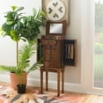 thumbnail image 3 of Powell Grace Wood Jewelry Armoire, Walnut Finish with Black Felt Lining, 3 of 11