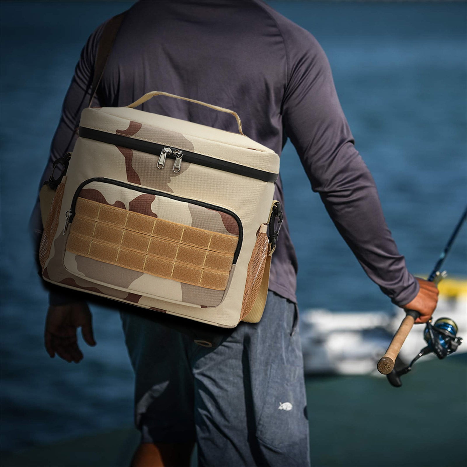 Mfigree 2024 New Tackle Bag Fishing Tackle Bag With Moulded Base Tackle Storage Bags for Anglers for All Your Fishing Gear and Tools