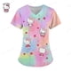 thumbnail image 4 of Uniforme de enfermera con estampado de Hello Kitty para mujer, uniforme de enfermería con bolsillo, camisa de trabajo para enfermeras, personal de enfermería, 4 of 5