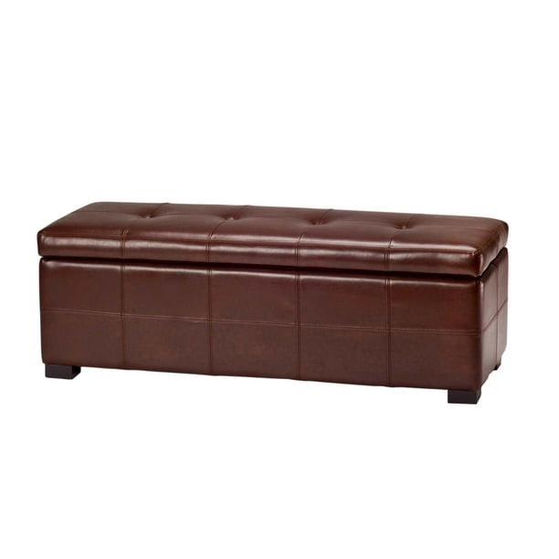 Safavieh Maiden Large Rustic Flip Top Tufted Storage Bench Walmart Com Walmart Com